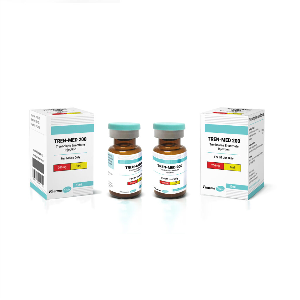TREN-MED 200 Trenbolone Enanthate Injection vial for muscle growth and fat loss